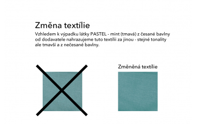 Textilný chránič guľatý, krátky - PASTEL zelený